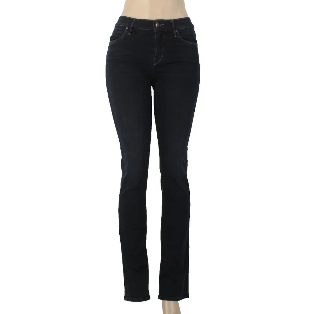 Mother Jeans The Rascal Sz 25 x 33 Dark Blue Denim Straight Cotton Poly Jeans - Picture 1 of 12